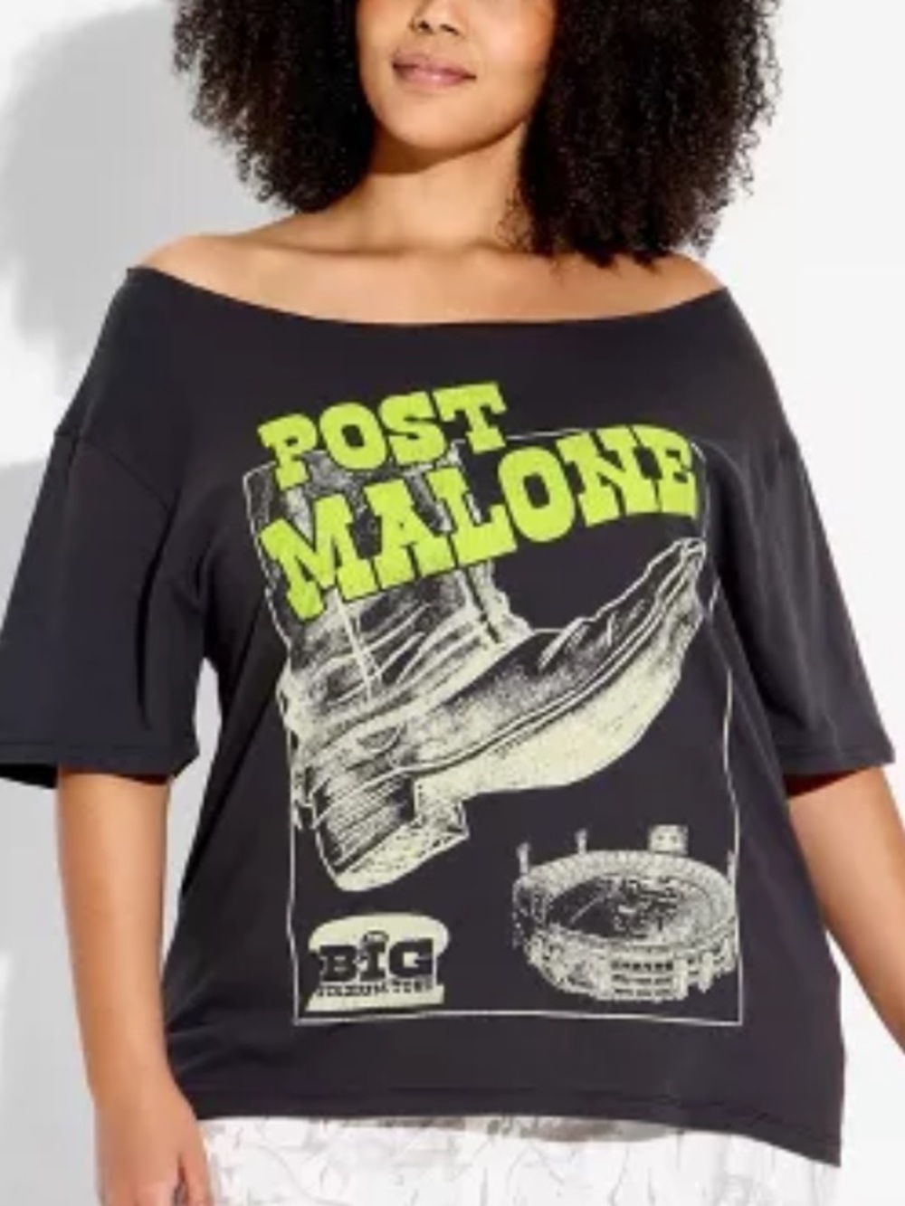 Women's Post Malone Tour Short Sleeve Graphic T-Shirt - Black 2X